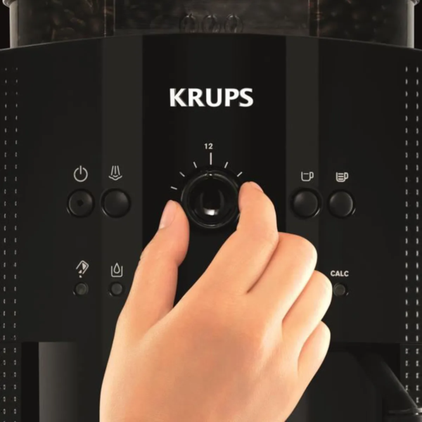 Koffiezetapparaat, koffiebonenmolen, KRUPS Essential YY8125FD espressomachine, stoompijpje, cappuccino, zwart - Afbeelding 3